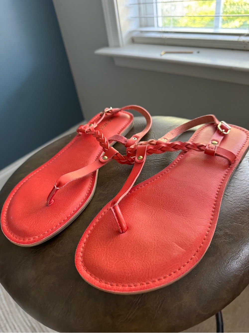 Nine West Coral Braided Thong Sandals